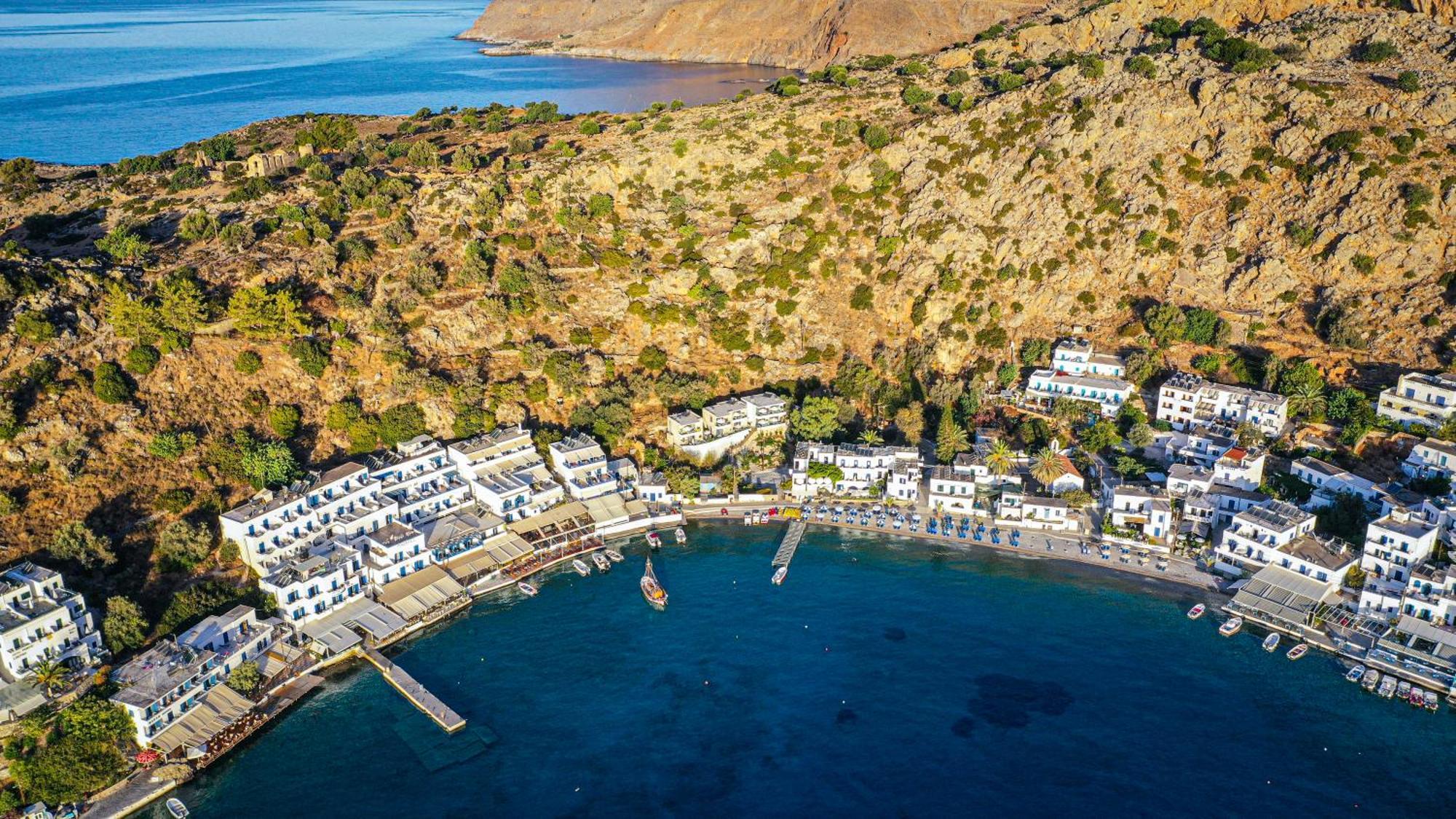 The Blue House Hotel Loutro Exterior foto