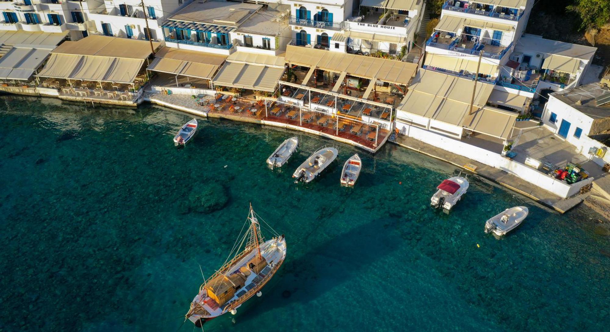 The Blue House Hotel Loutro Exterior foto